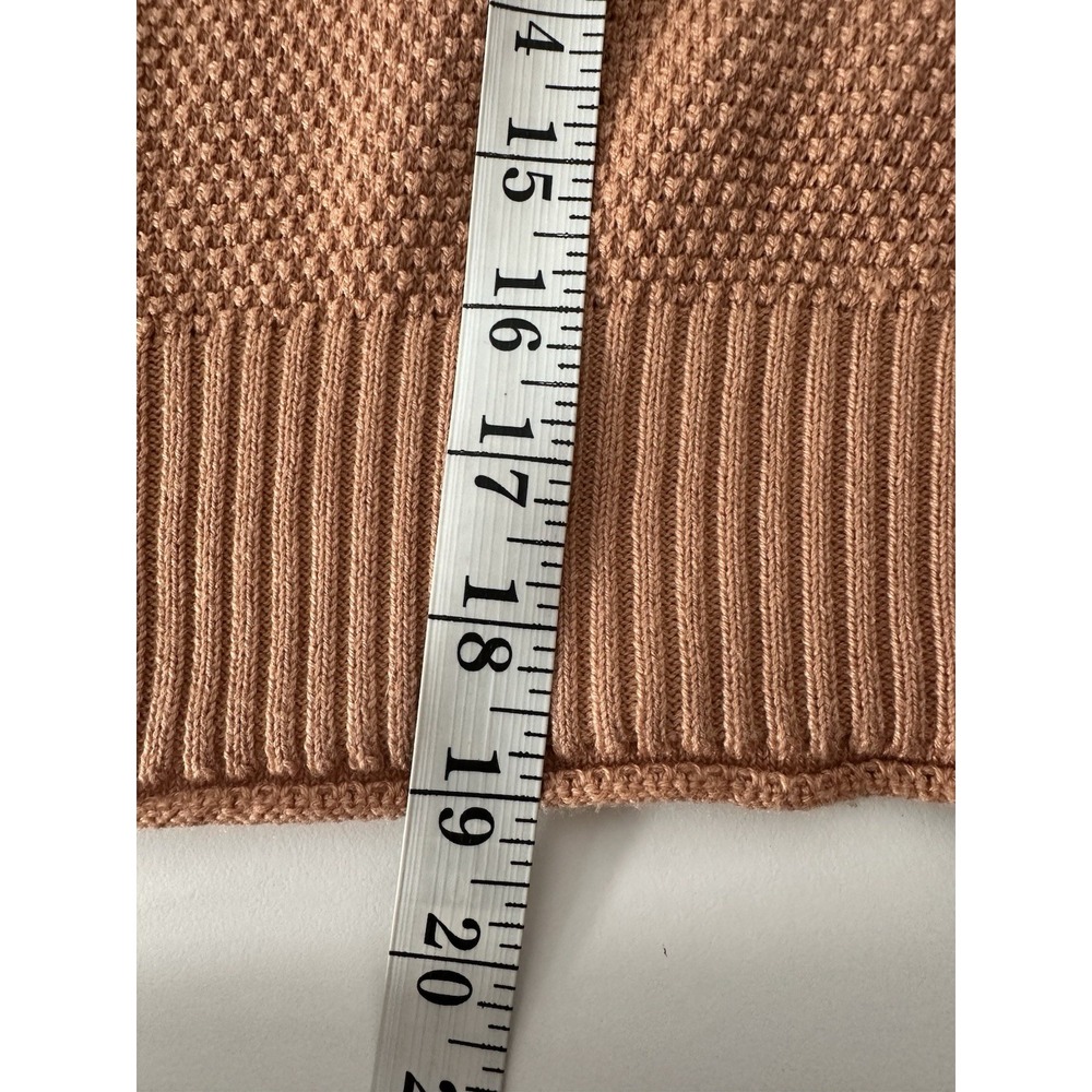 Anthropologie Flat White Crop Cardigan Women's Sweater Waffle One Size - Picture 9 of 9